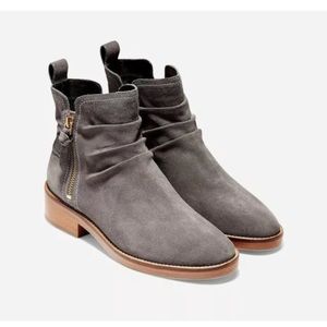 Cole Haan Harrington Grand Ankle Boots Grey Suede women US size 11